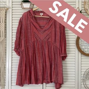 Dizzire Knit Pheasant Boho Blouse